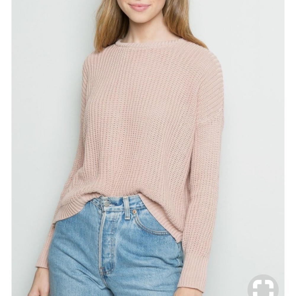 Brandy Melville blush ollie knit sweater OS